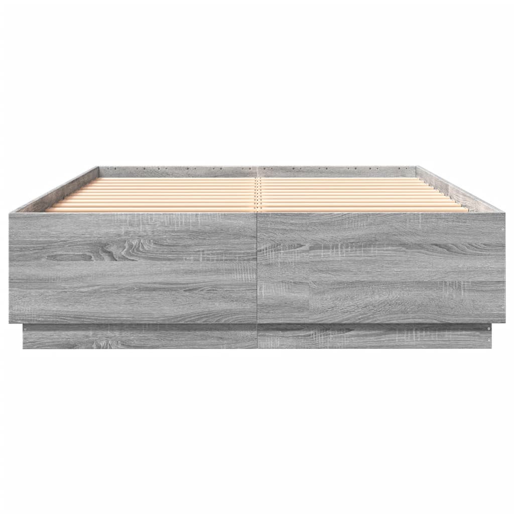 vidaXL Giroletto Grigio Sonoma 120x200 cm in Legno Multistrato