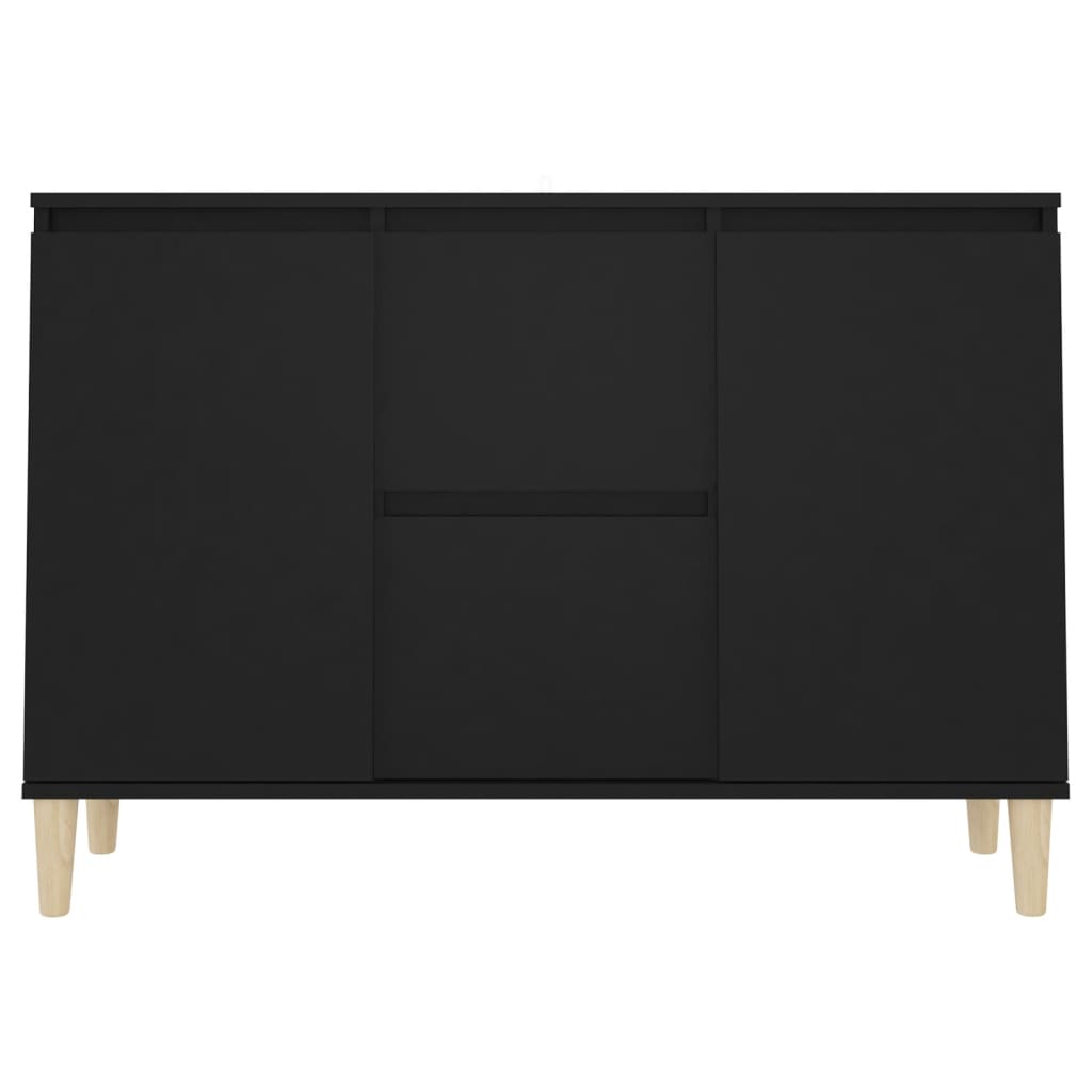 vidaXL Credenza Nera 101x35x70 cm in Legno Multistrato