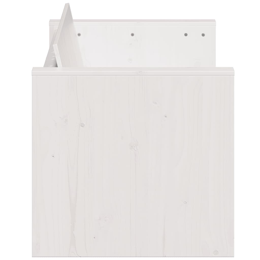 vidaXL Divano Giardino 3 Posti Bianco 189x60x62 cm Legno Massello Pino