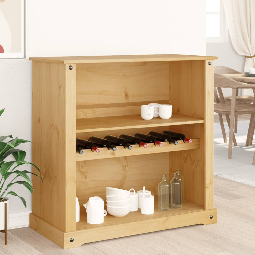 vidaXL Cantinetta per Vini Corona 107,5x51x105,5cm Legno Massello Pino