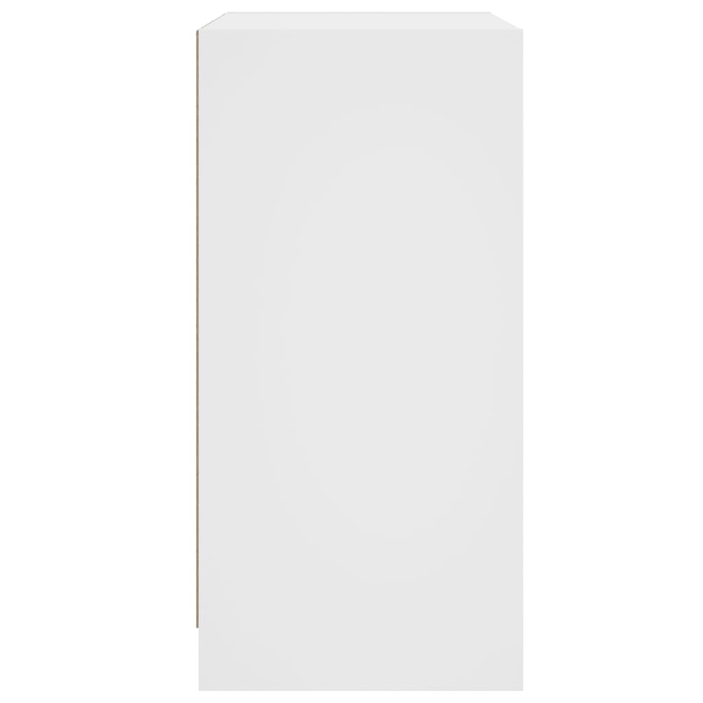 vidaXL Mobile con Ante in Vetro Bianco 68x37x75,5 cm