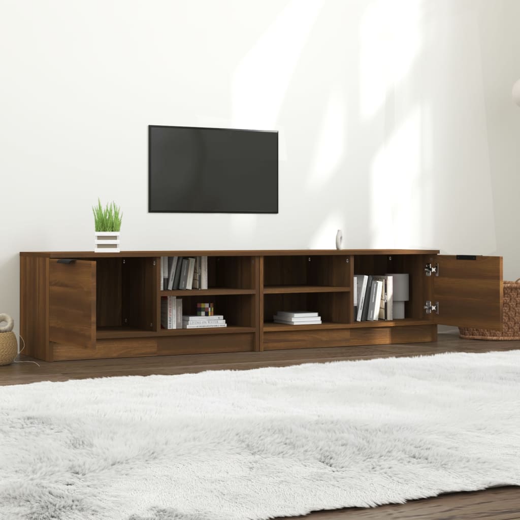 vidaXL Mobili TV 2 pz Rovere Marrone 80x35x36,5cm in Legno Multistrato