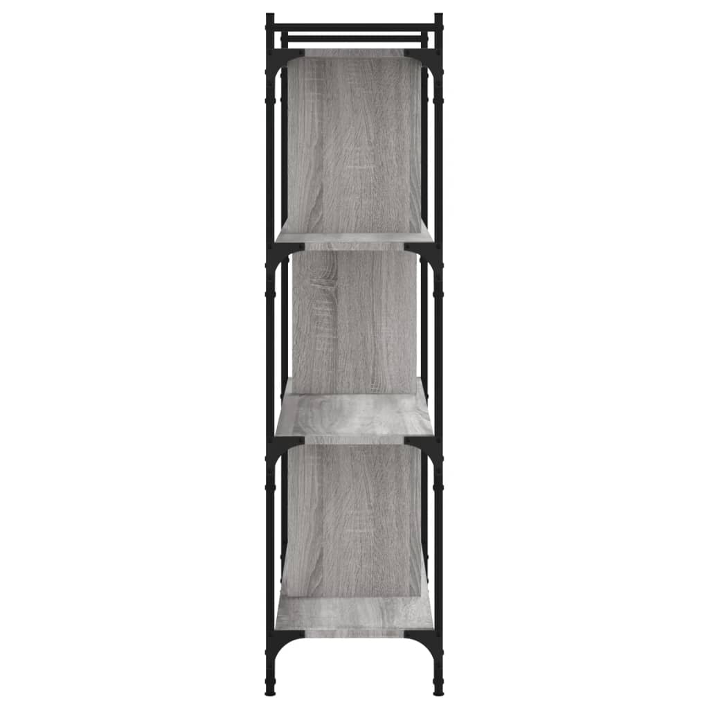 vidaXL Libreria Grigio Sonoma 4 Ripiani 76x32x123 cm Legno Multistrato