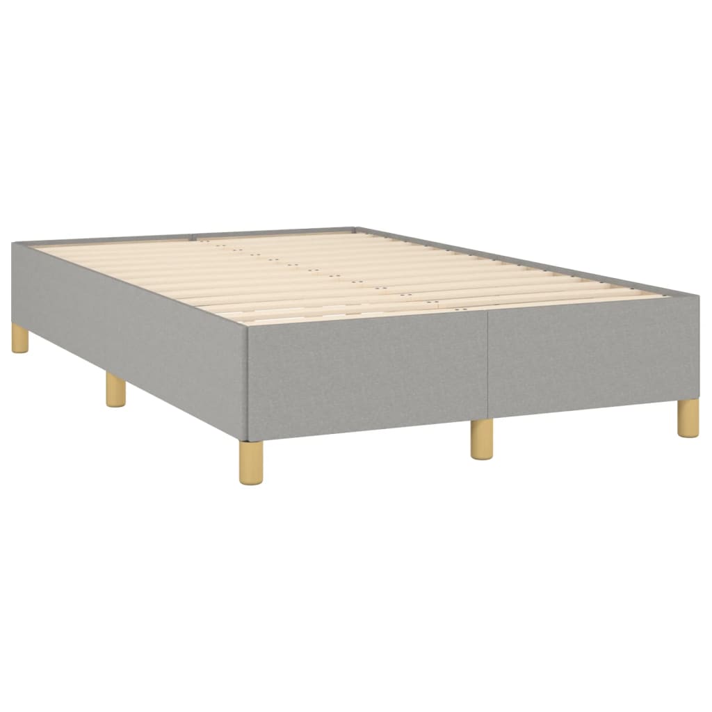 vidaXL Letto a Molle Materasso e LED Grigio Chiaro 120x190 cm Tessuto