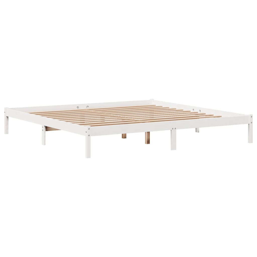 vidaXL Letto senza Materasso Bianco 180x200 cm Legno Massello di Pino