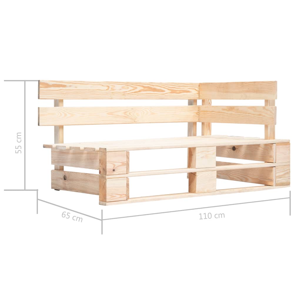 vidaXL Divano Angolare da Giardino su Pallet Legno di Pino Impregnato