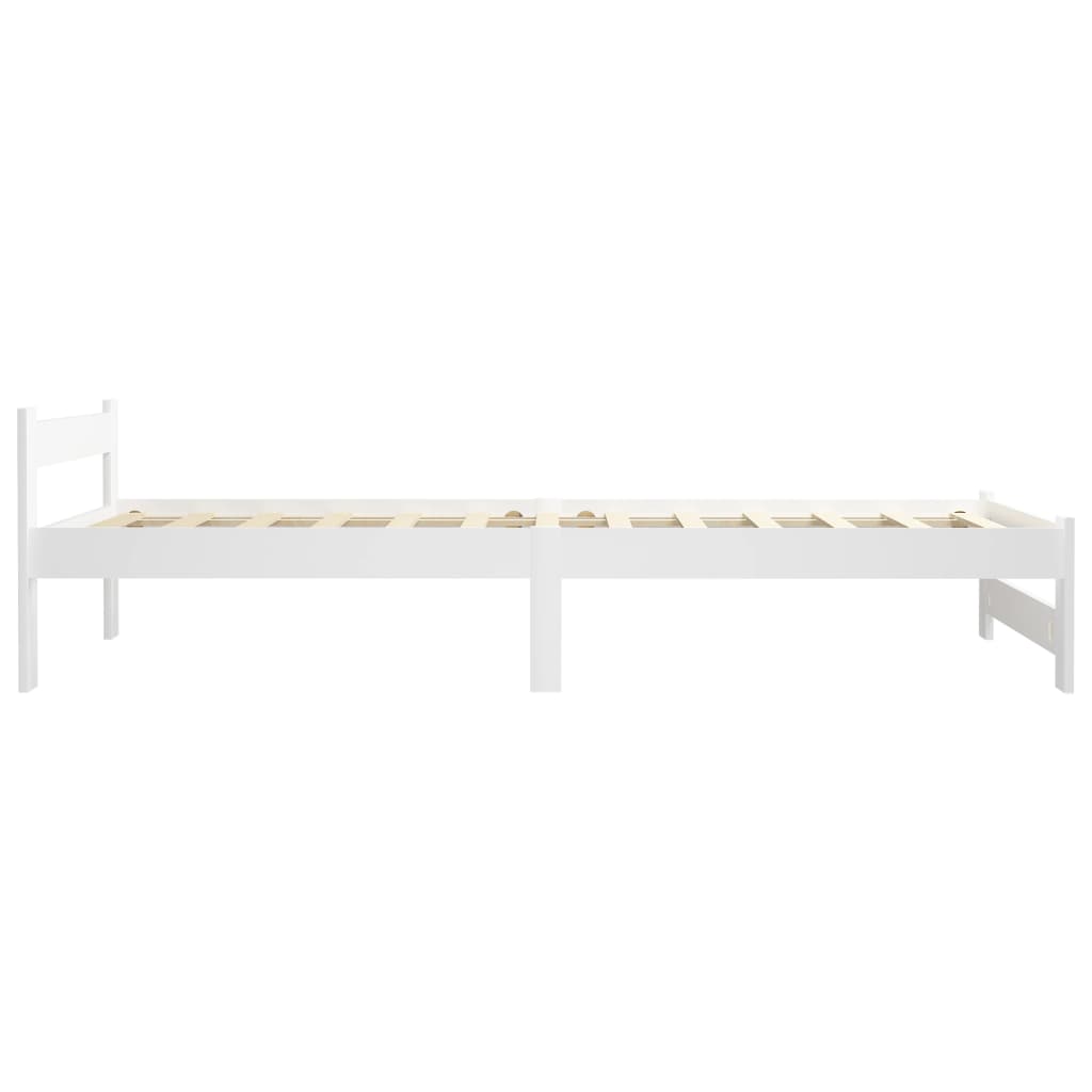 vidaXL Giroletto Bianco in Legno Massello di Pino 100x200 cm