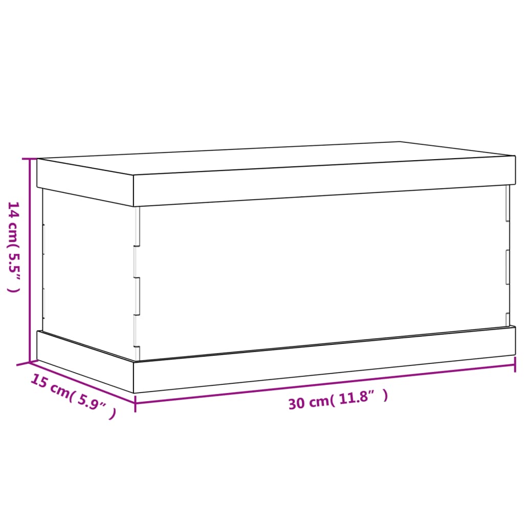 vidaXL Scatola Espositiva Trasparente 30x15x14 cm in Acrilico