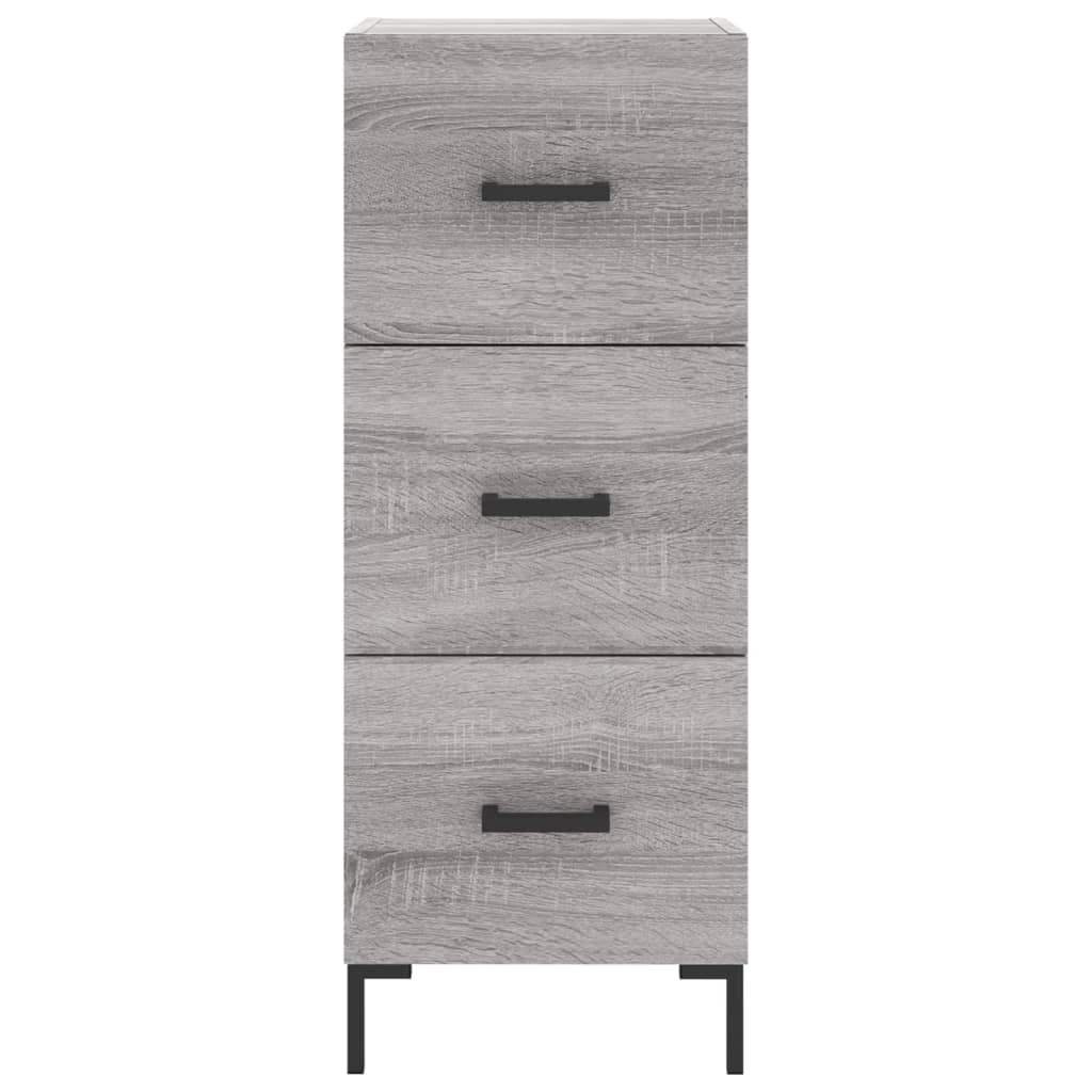 vidaXL Credenza Grigio Sonoma 34,5x34x180 cm in Legno Multistrato