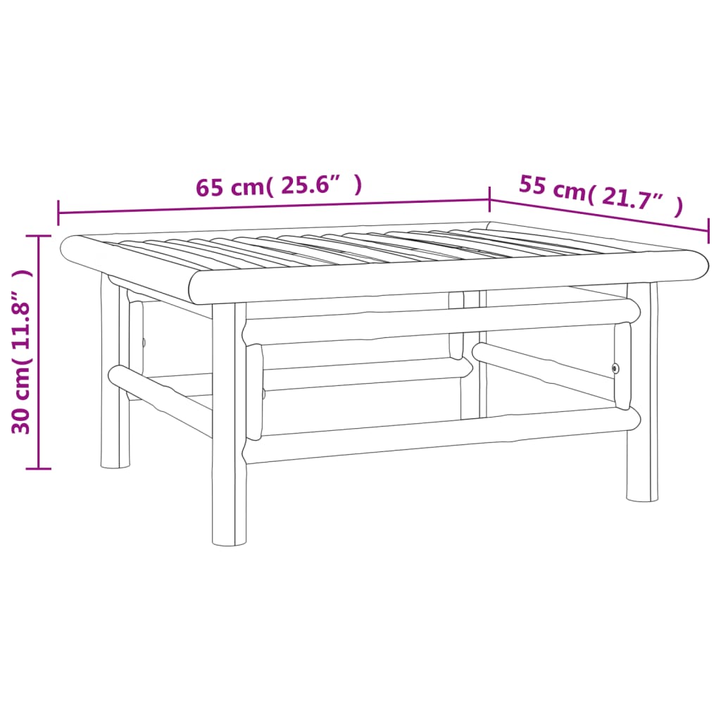 vidaXL Set Salotto da Giardino 7pz con Cuscini Grigio Chiaro Bambù