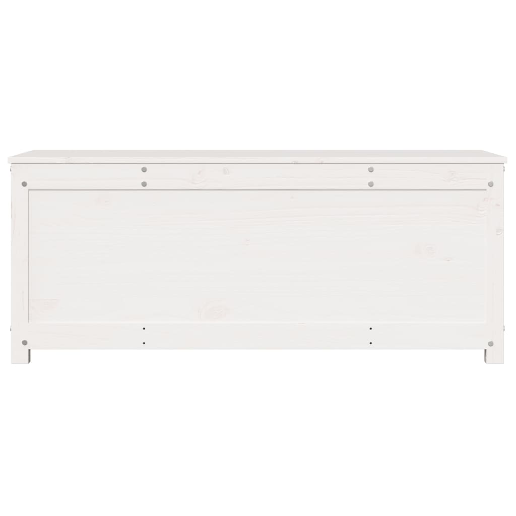 vidaXL Contenitore Portaoggetti Bianco 110x50x45,5cm Massello di Pino