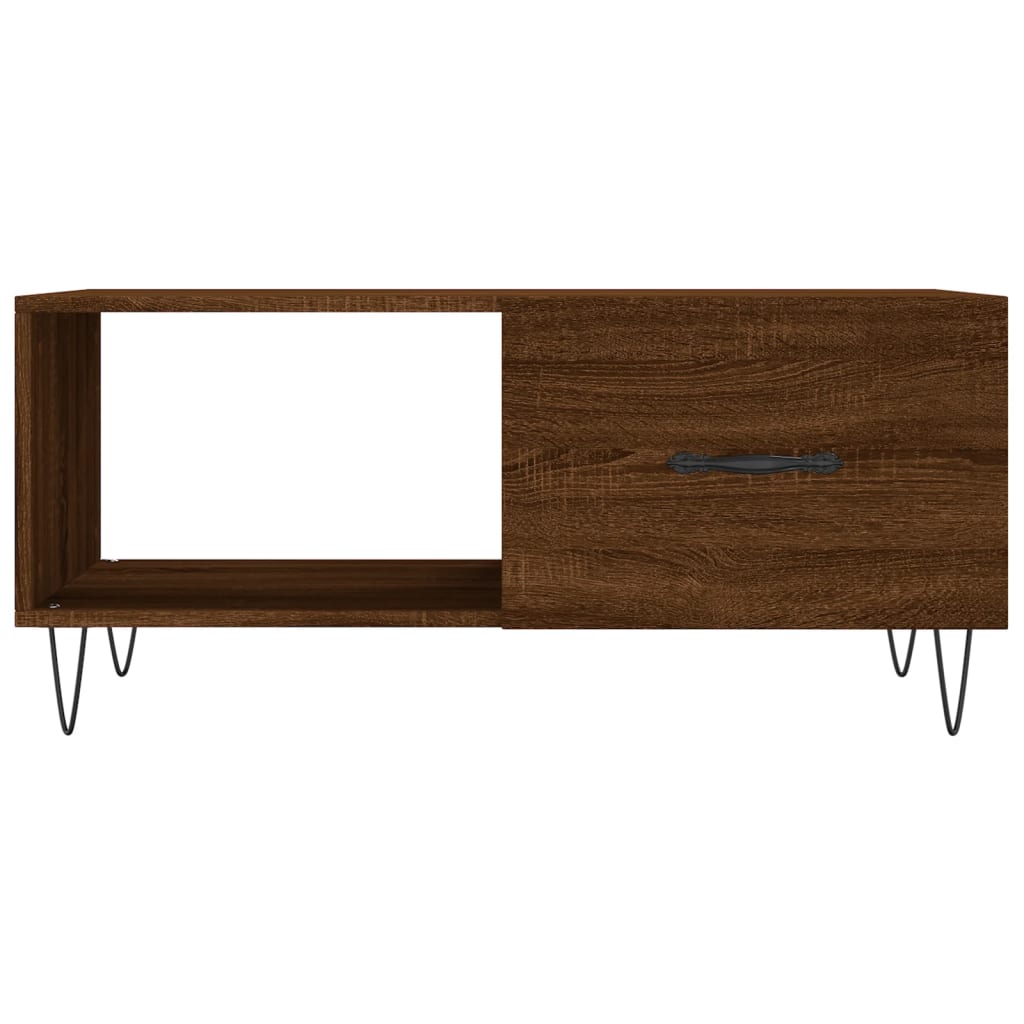 vidaXL Tavolino da Salotto Rovere Marrone 90x50x40cm Legno Multistrato