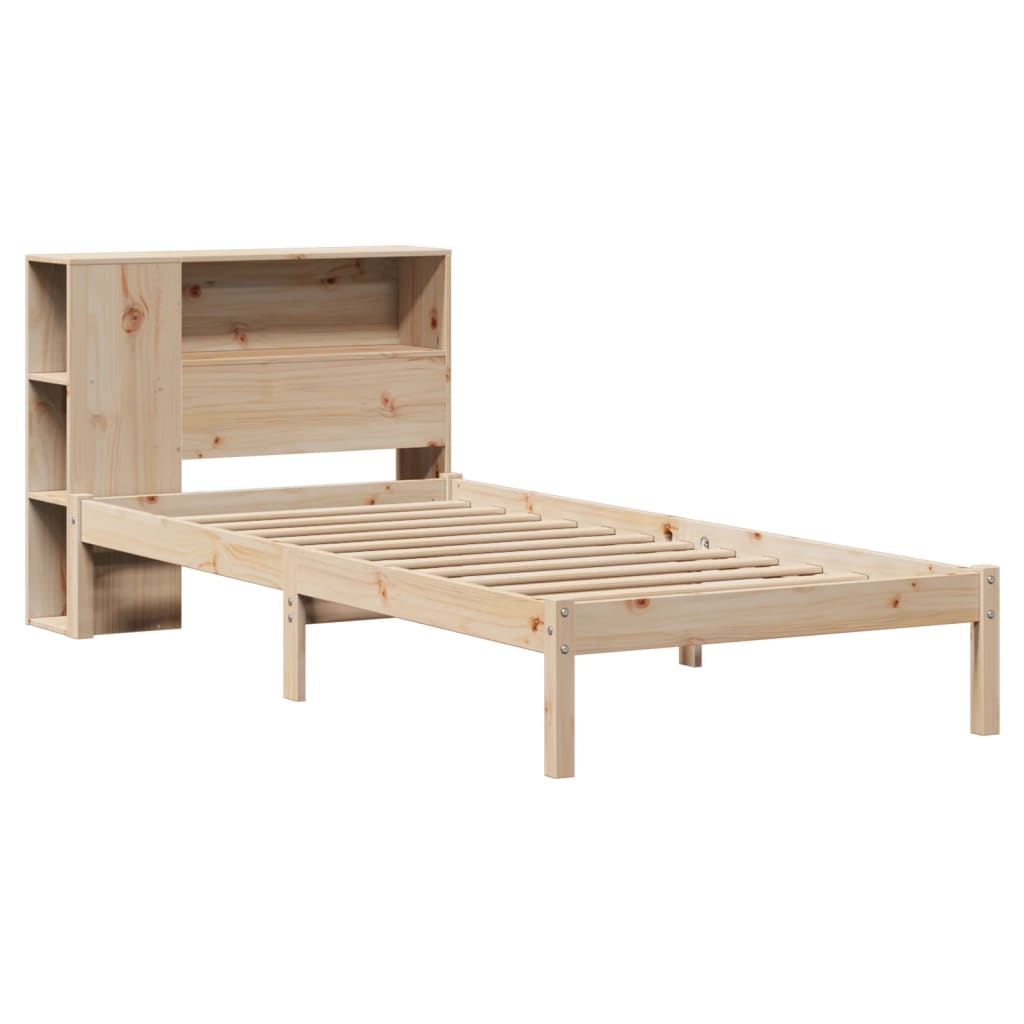 vidaXL Letto Libreria senza Materasso 90x190 cm Legno Massello Pino