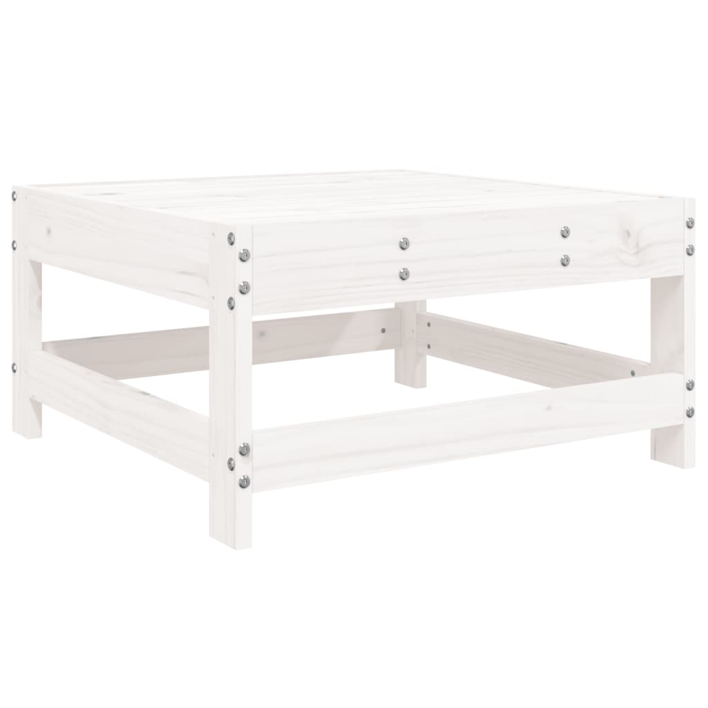 vidaXL Set Salotto da Giardino 7 pz Bianco in Legno Massello di Pino