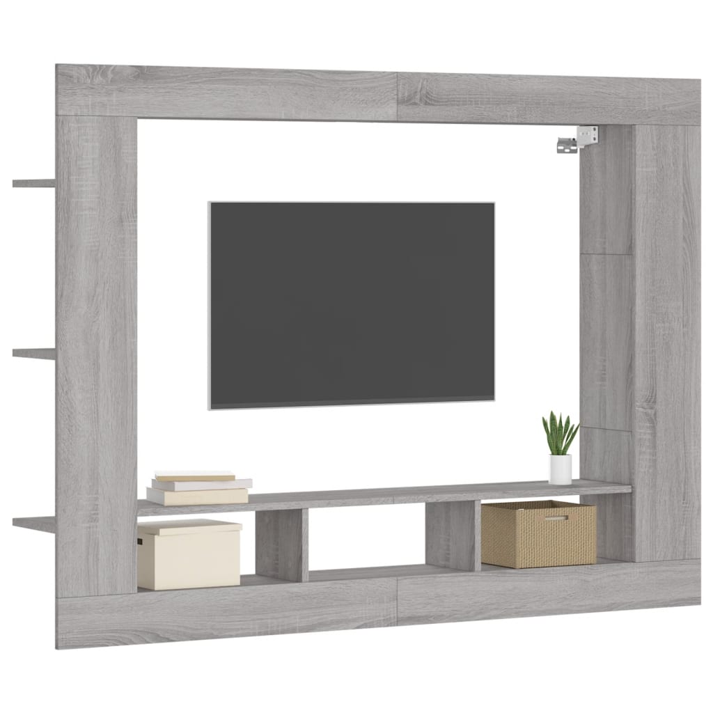 vidaXL Mobile Porta TV Grigio Sonoma 152x22x113cm in Legno Multistrato