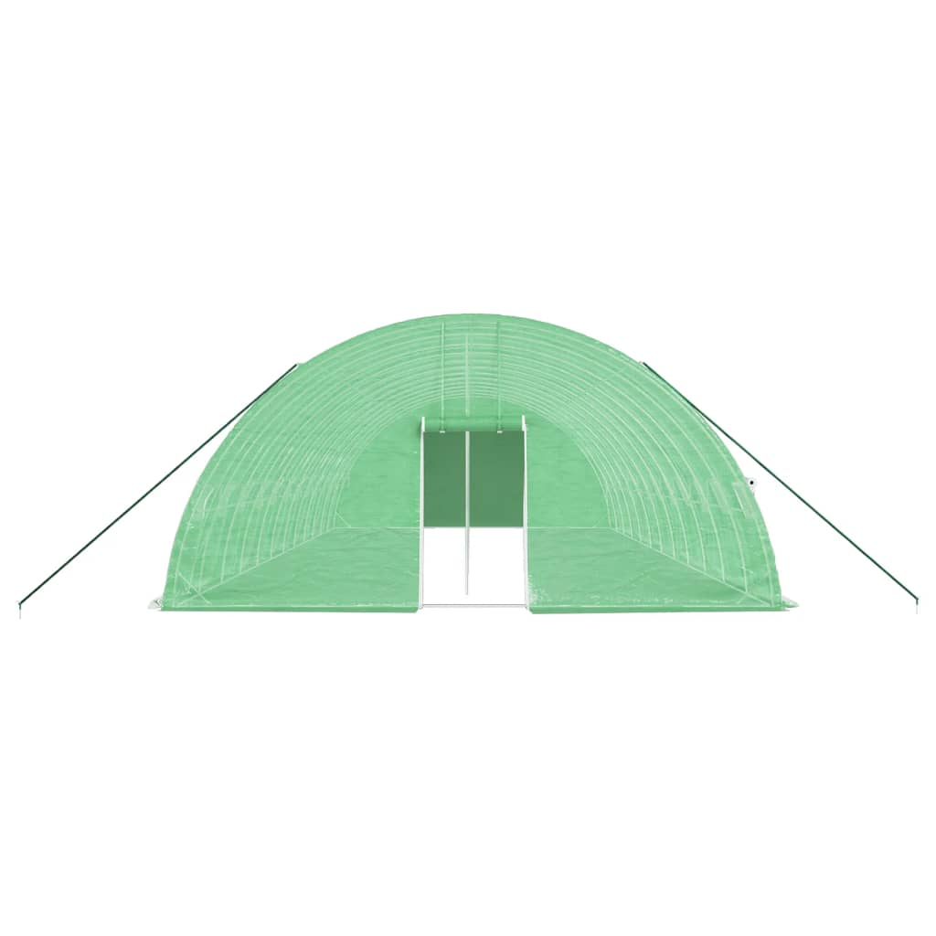 vidaXL Serra con Telaio in Acciaio Verde 72 m² 12x6x2,85 m