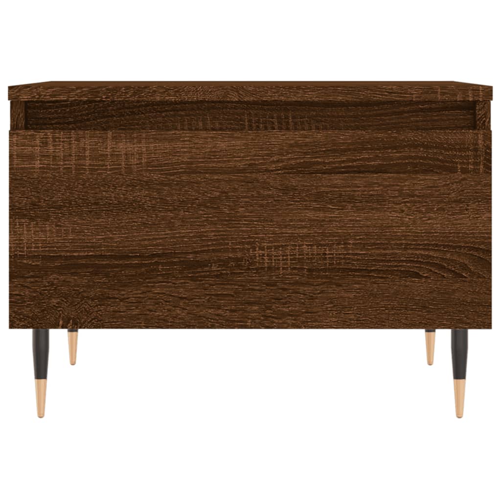 vidaXL Tavolino da Salotto Rovere Marrone 50x46x35cm Legno Multistrato