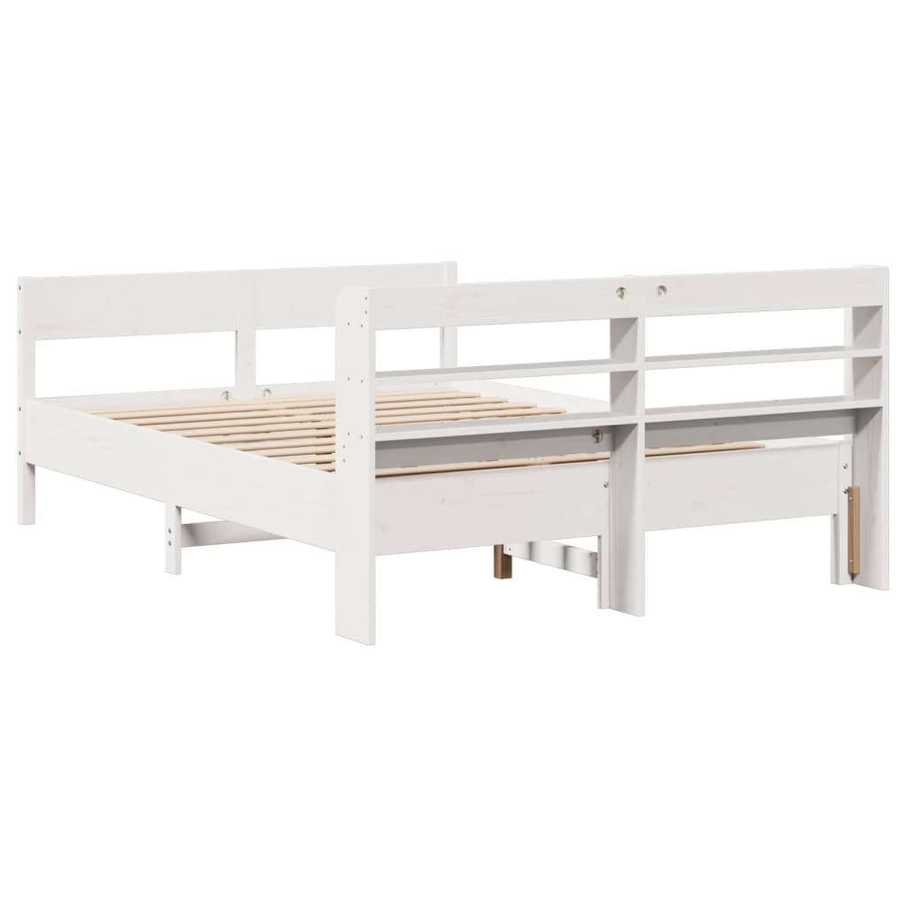 vidaXL Letto senza Materasso Bianco 150x200 cm Legno Massello di Pino