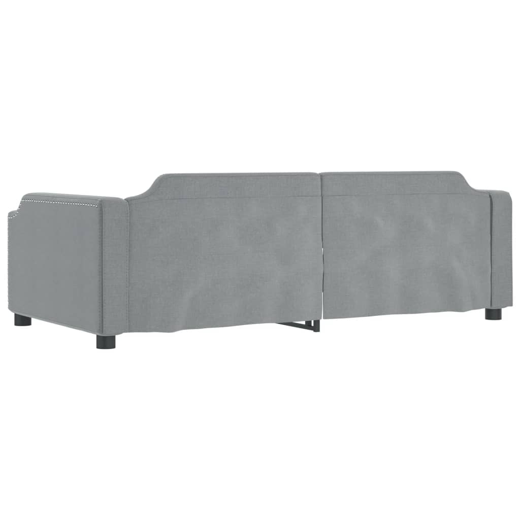 vidaXL Divano Letto Estraibile Cassetti Grigio Chiaro 80x200cm Tessuto