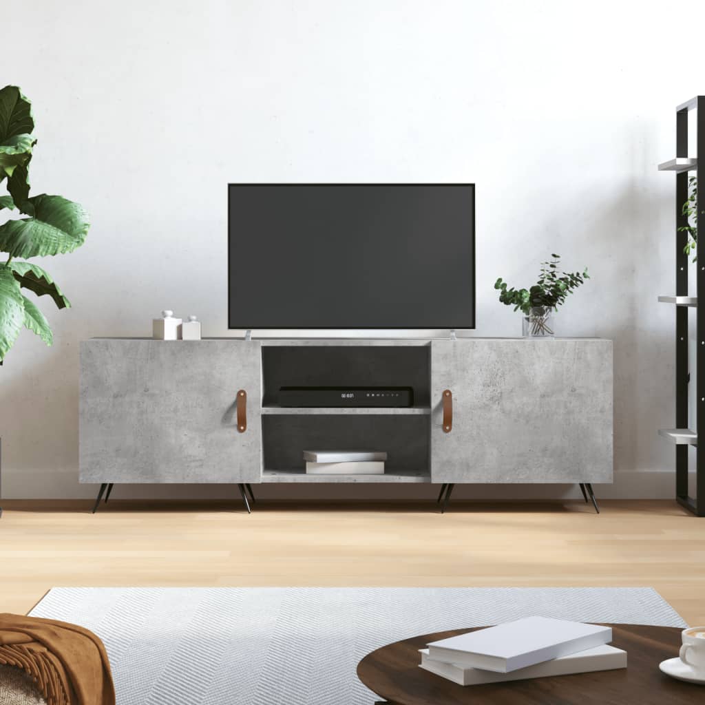 vidaXL Mobile Porta TV Grigio Cemento 150x30x50cm in Legno Multistrato