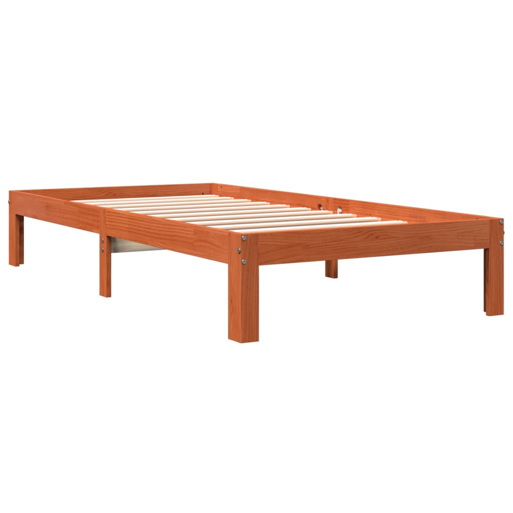 vidaXL Letto senza Materasso Marrone Cera 100x200 cm in Legno di Pino