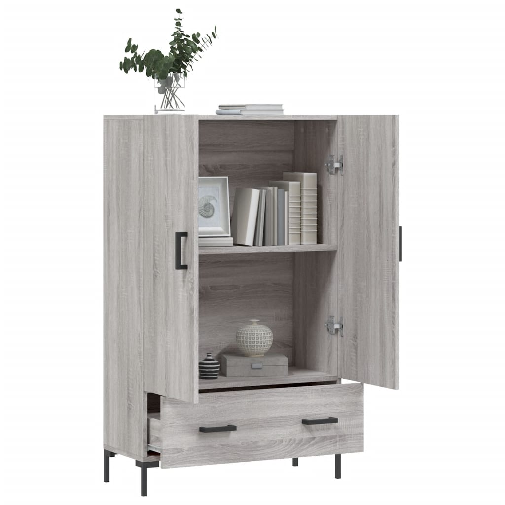 vidaXL Credenza Grigio Sonoma 69,5x31x115 cm in Legno Multistrato