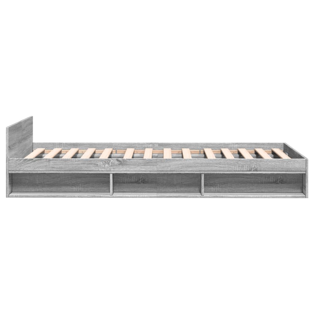 vidaXL Giroletto Cassetto Grigio Sonoma 100x200 cm Legno Multistrato