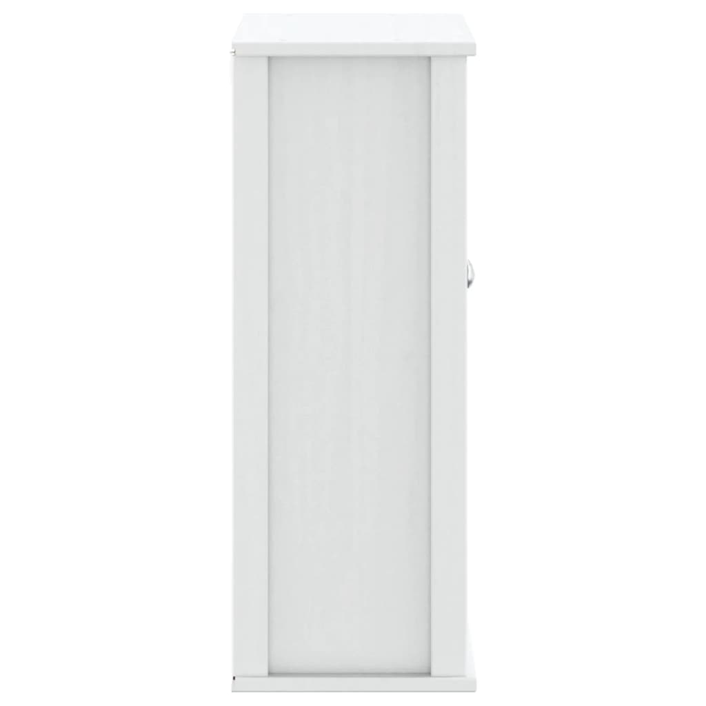 vidaXL Mobile Bagno a Muro BERG Bianco 69,5x27x71,5cm Legno Massello