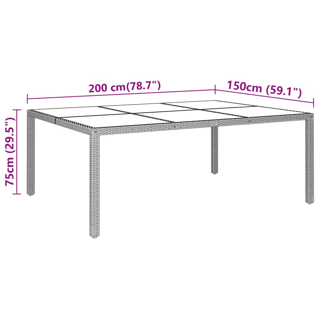 vidaXL Set Pranzo da Giardino 11pz in Polyrattan Grigio