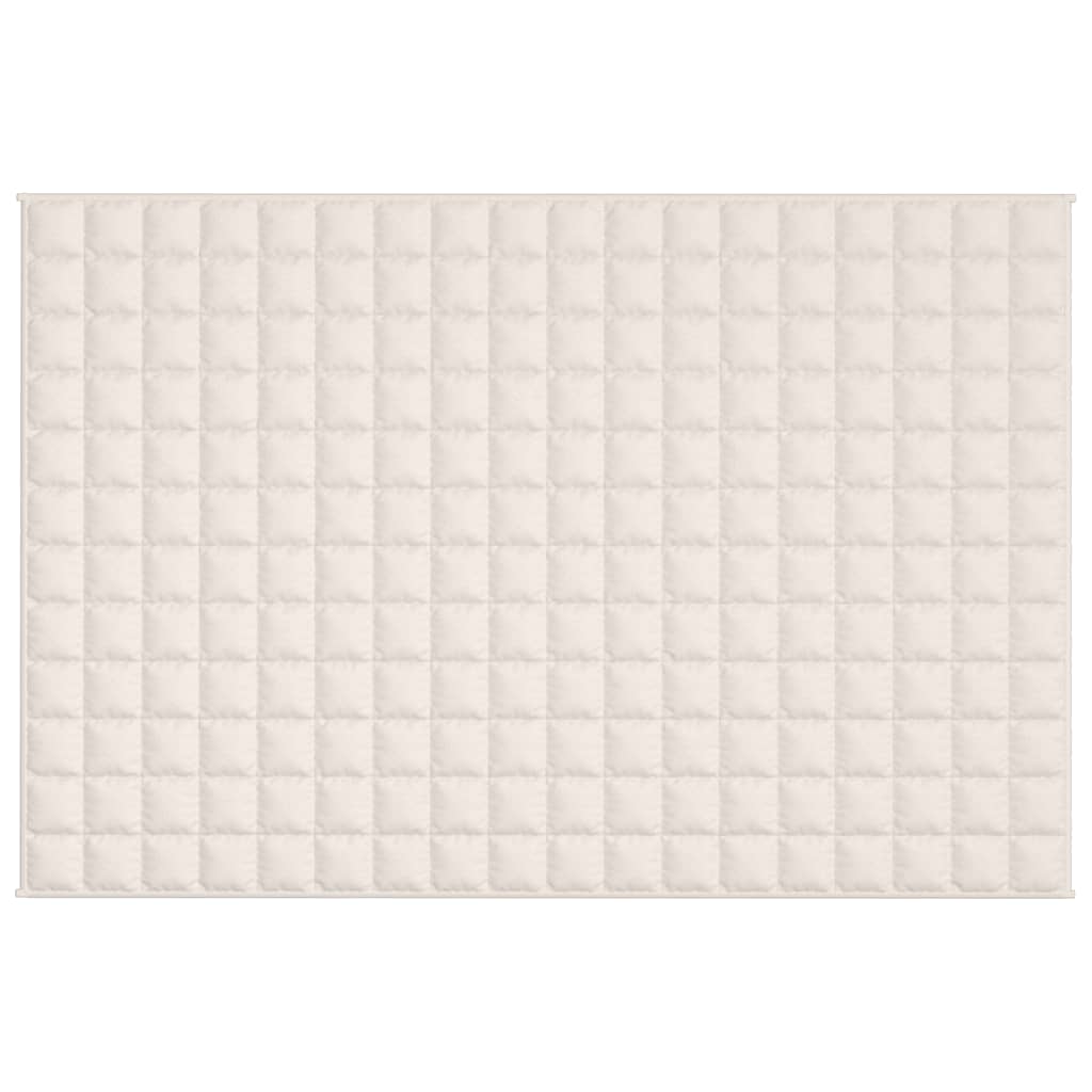 vidaXL Coperta Ponderata Crema Chiaro 122x183 cm 9 kg Tessuto