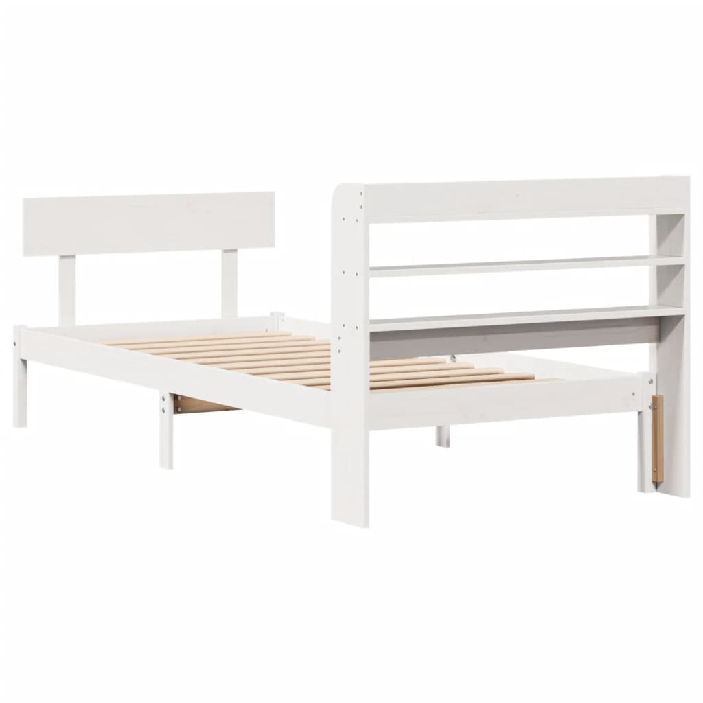 vidaXL Letto senza Materasso Bianco 90x200 cm Legno Massello di Pino