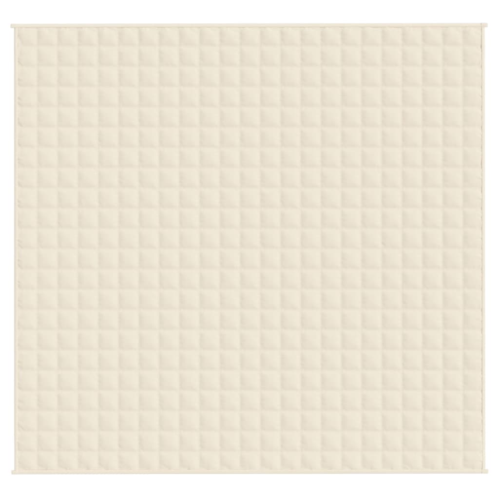 vidaXL Coperta Ponderata Crema Chiaro 220x240 cm 15 kg Tessuto