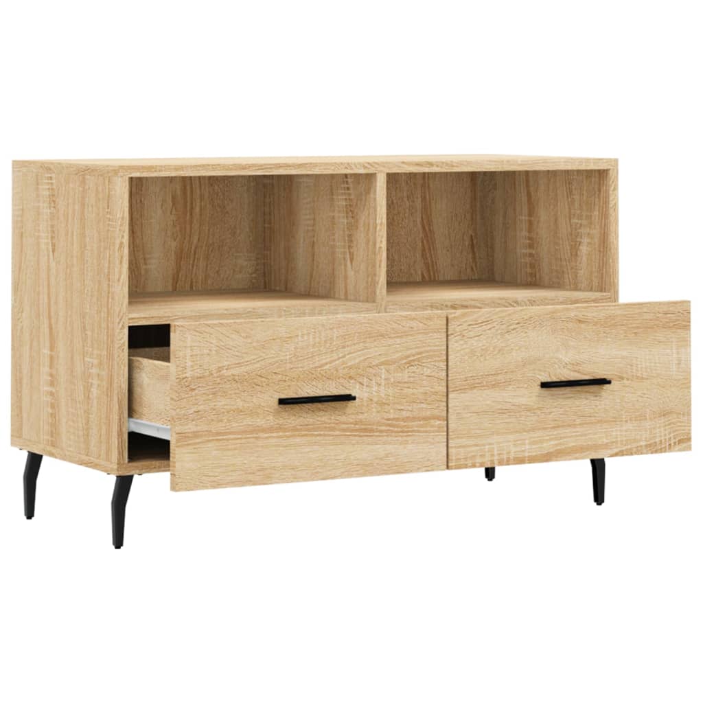 vidaXL Mobile per TV Rovere Sonoma 80x36x50 cm Legno Multistrato