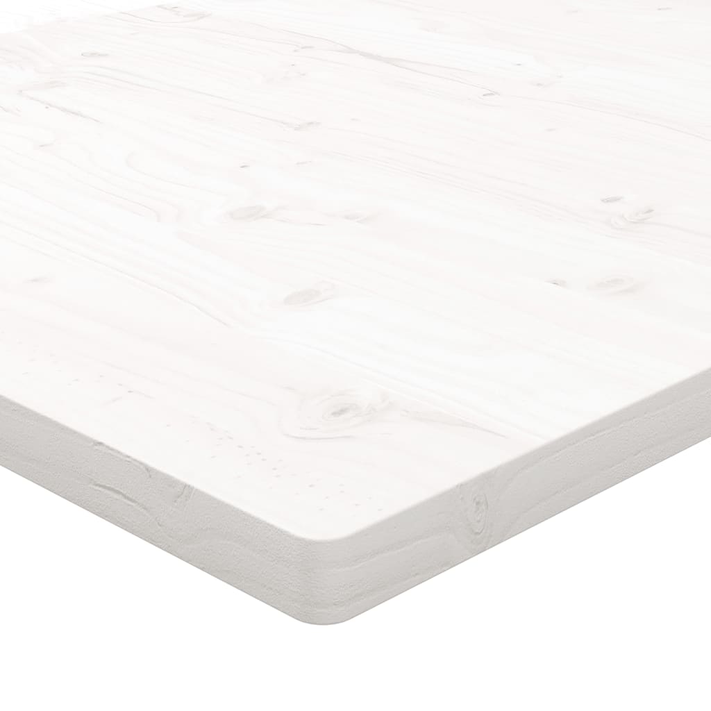 vidaXL Piano Tavolo Bianco 90x90x2,5cm Legno Massello di Pino Quadrato