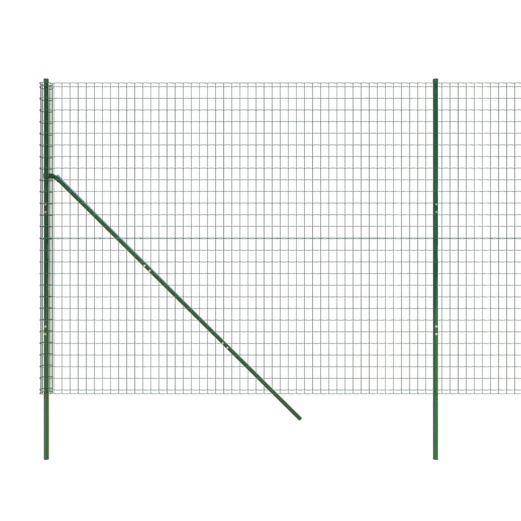 vidaXL Recinzione Metallica Verde 2x10 m in Acciaio Zincato