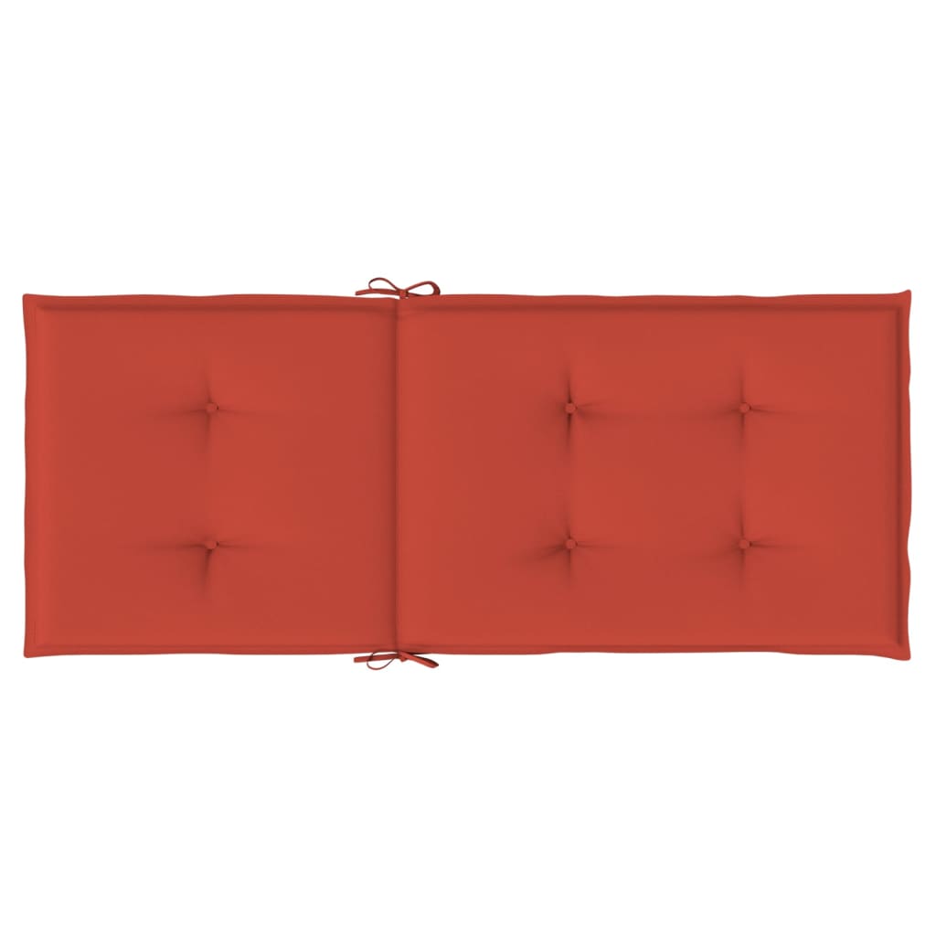 vidaXL Cuscini Sedia Schiena Alta 4 Rosso Mélange 120x50x4 Tessuto