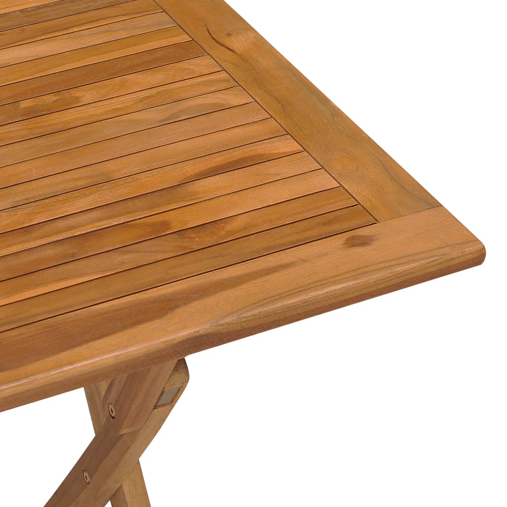 vidaXL Tavolo da Giardino Pieghevole 90x60x75 cm in Massello di Teak