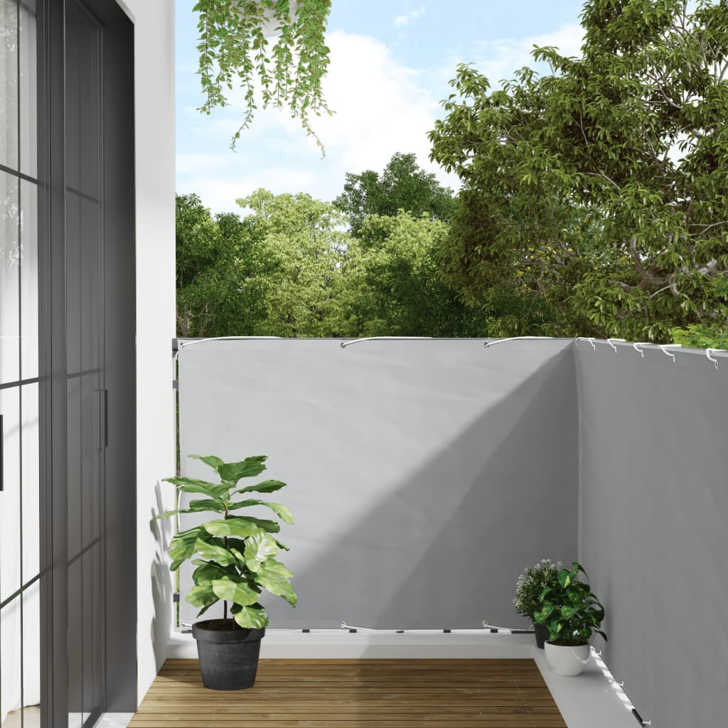 vidaXL Paravento da Balcone Grigio 300x120 cm in PVC