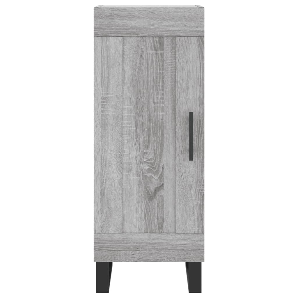 vidaXL Credenza Grigio Sonoma 34,5x34x180 cm in Legno Multistrato