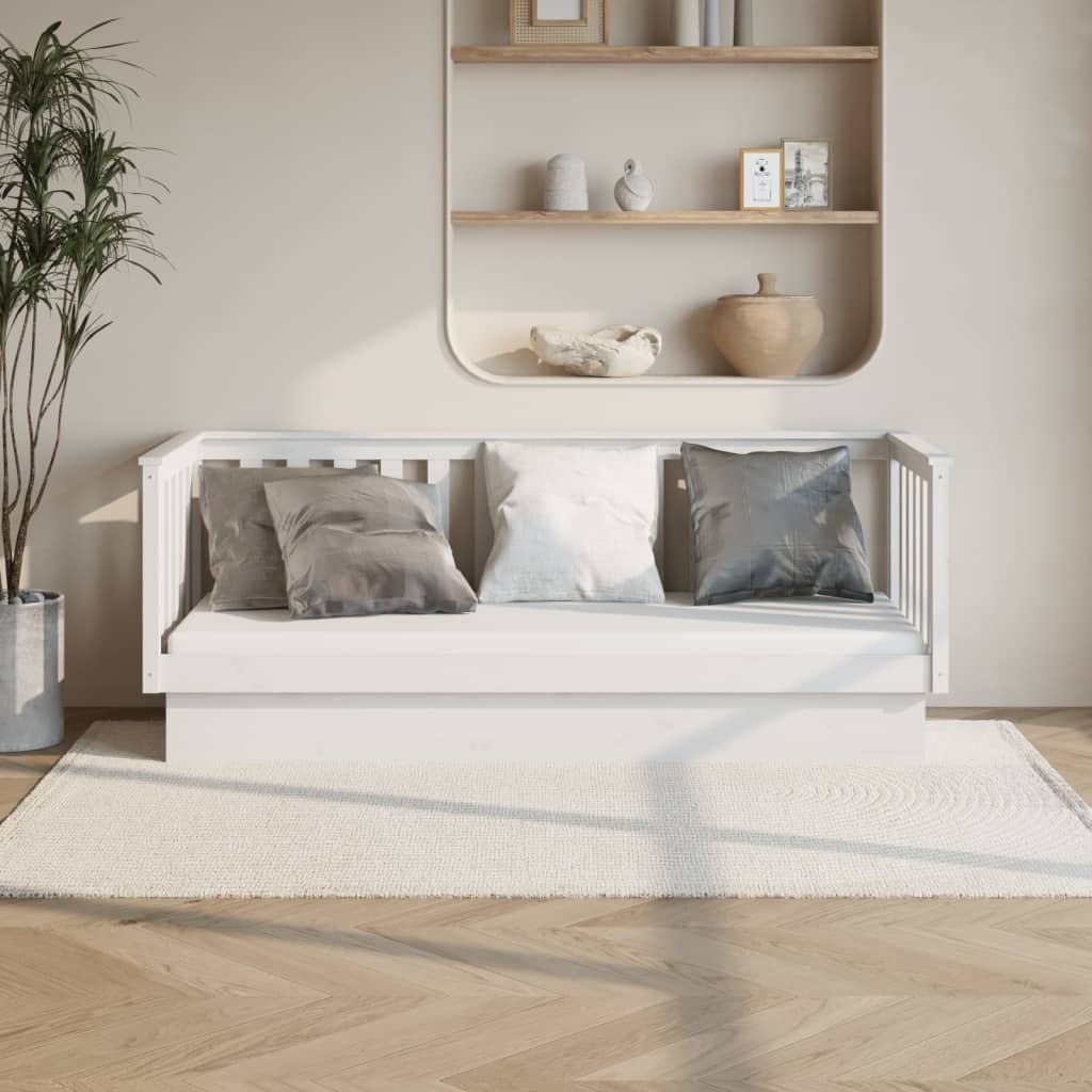 vidaXL Dormeuse senza Materasso Bianca 90x190 cm Legno Massello Pino