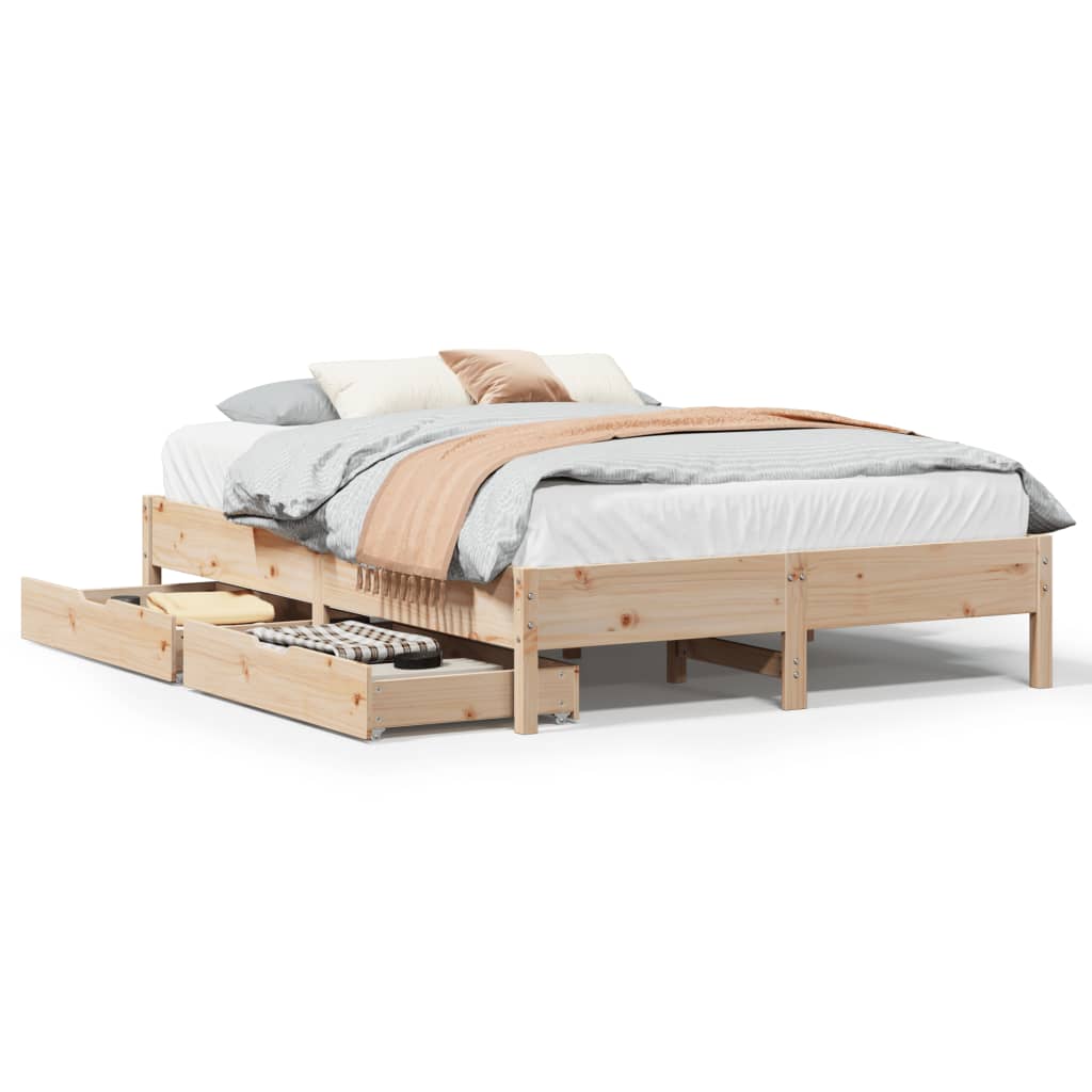 vidaXL Letto senza Materasso 140x190 cm in Legno Massello di Pino