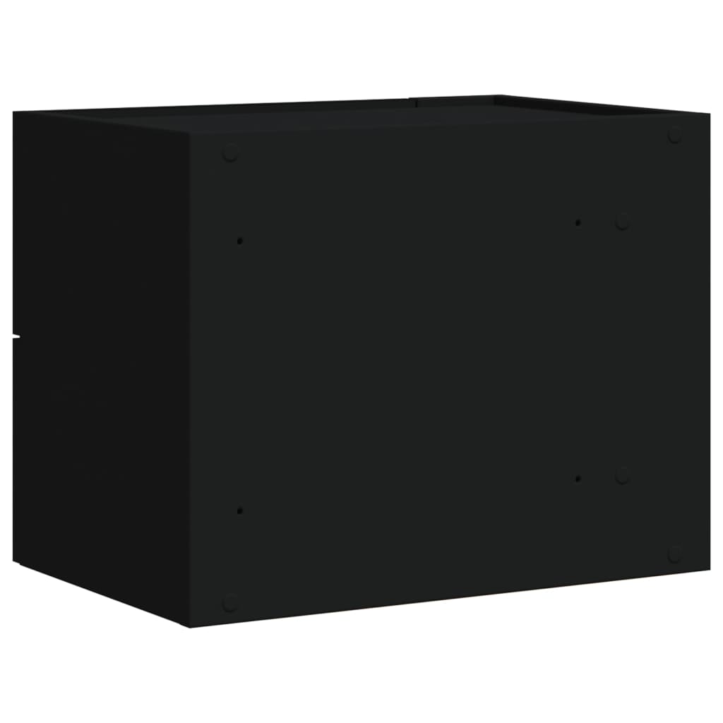 vidaXL Comodini a Muro 2 pz Nero 45x30x35 cm