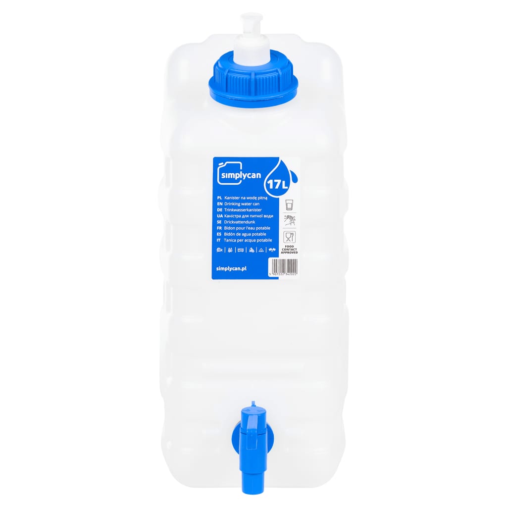 vidaXL Contenitore Acqua Rubinetto e Dispenser Sapone 15 L in Plastica