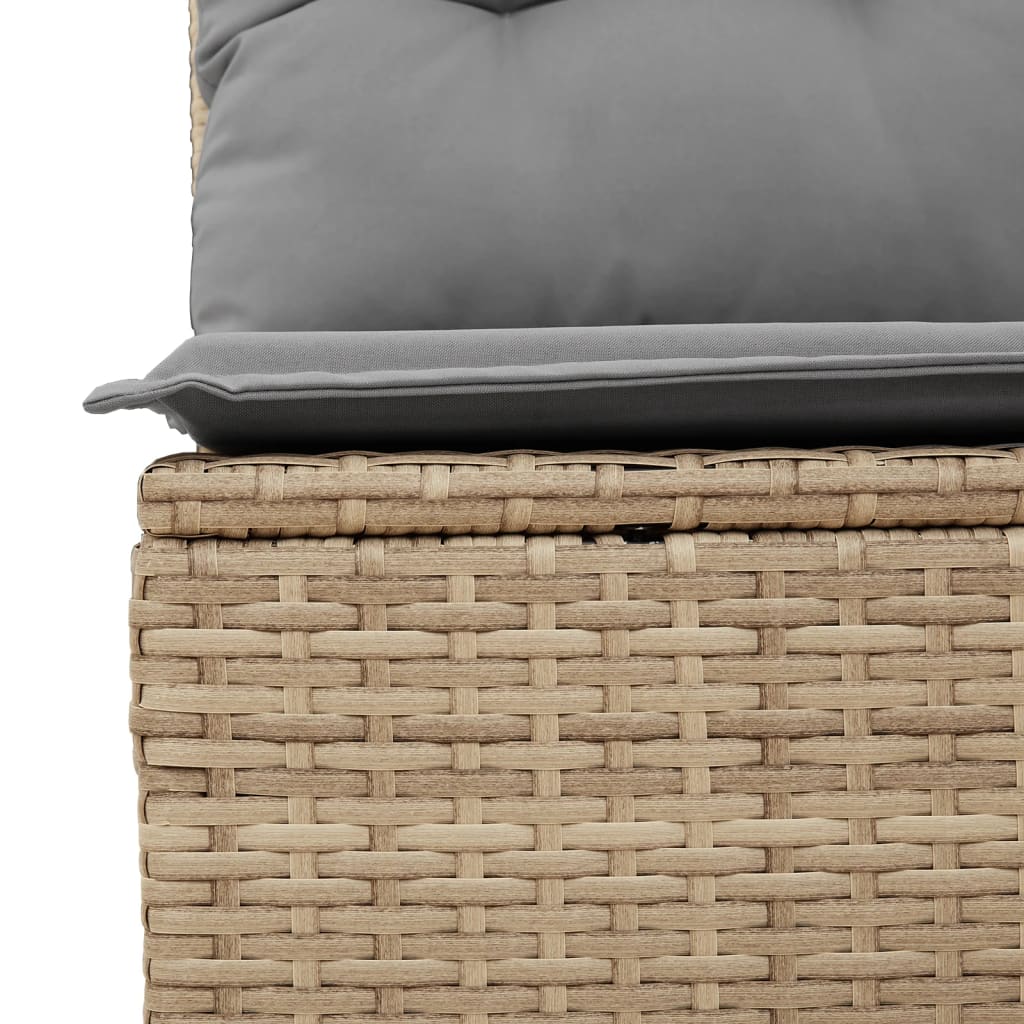 vidaXL Set Divano da Giardino 9 pz con Cuscini Beige in Polyrattan