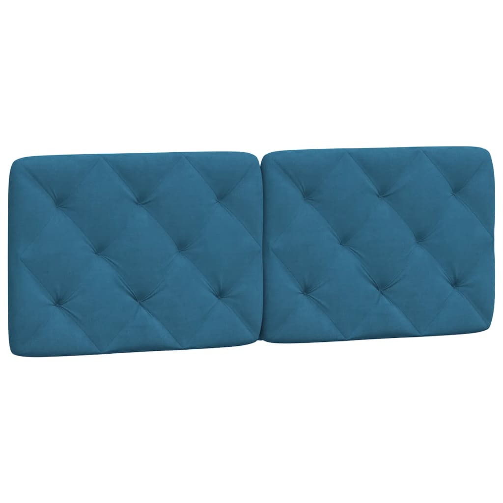 vidaXL Letto con Materasso Blu 140x190 cm in Velluto