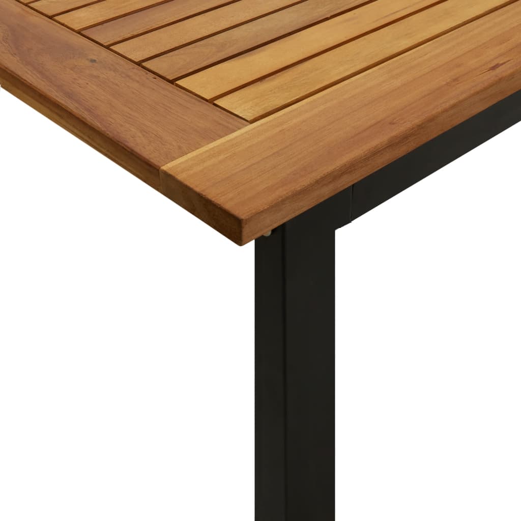 vidaXL Set Pranzo da Giardino 7 pz Legno Massello di Acacia e Metallo