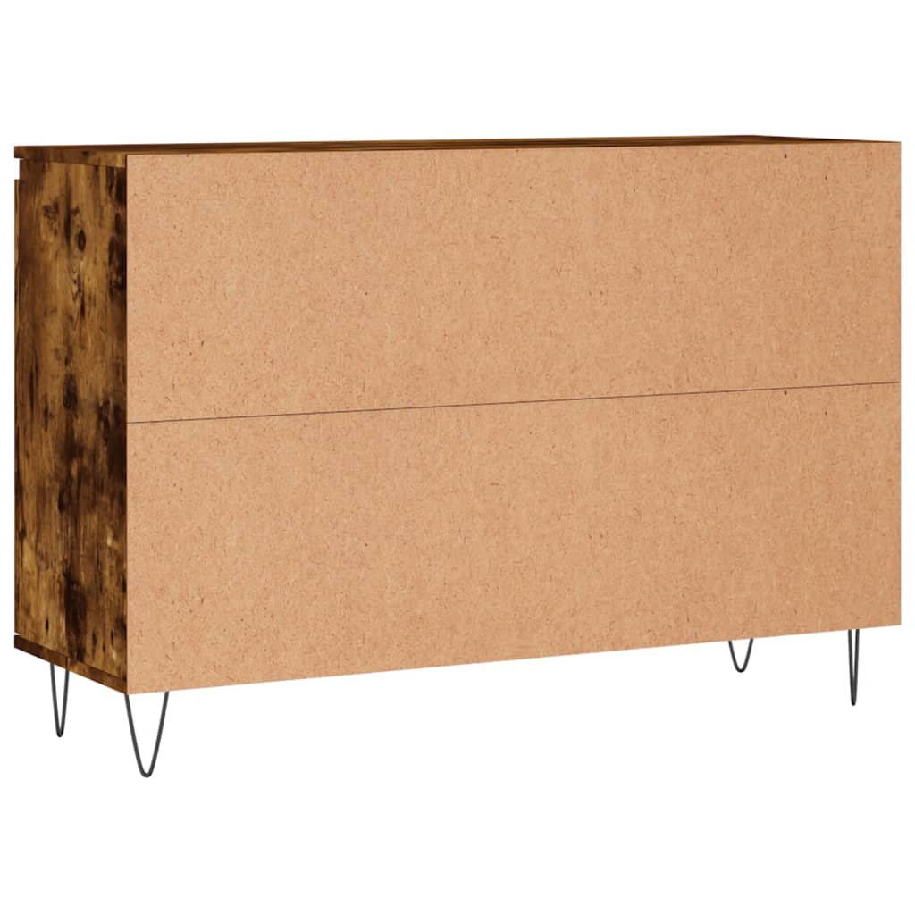 vidaXL Credenza Rovere Fumo 104x35x70 cm in Legno Multistrato