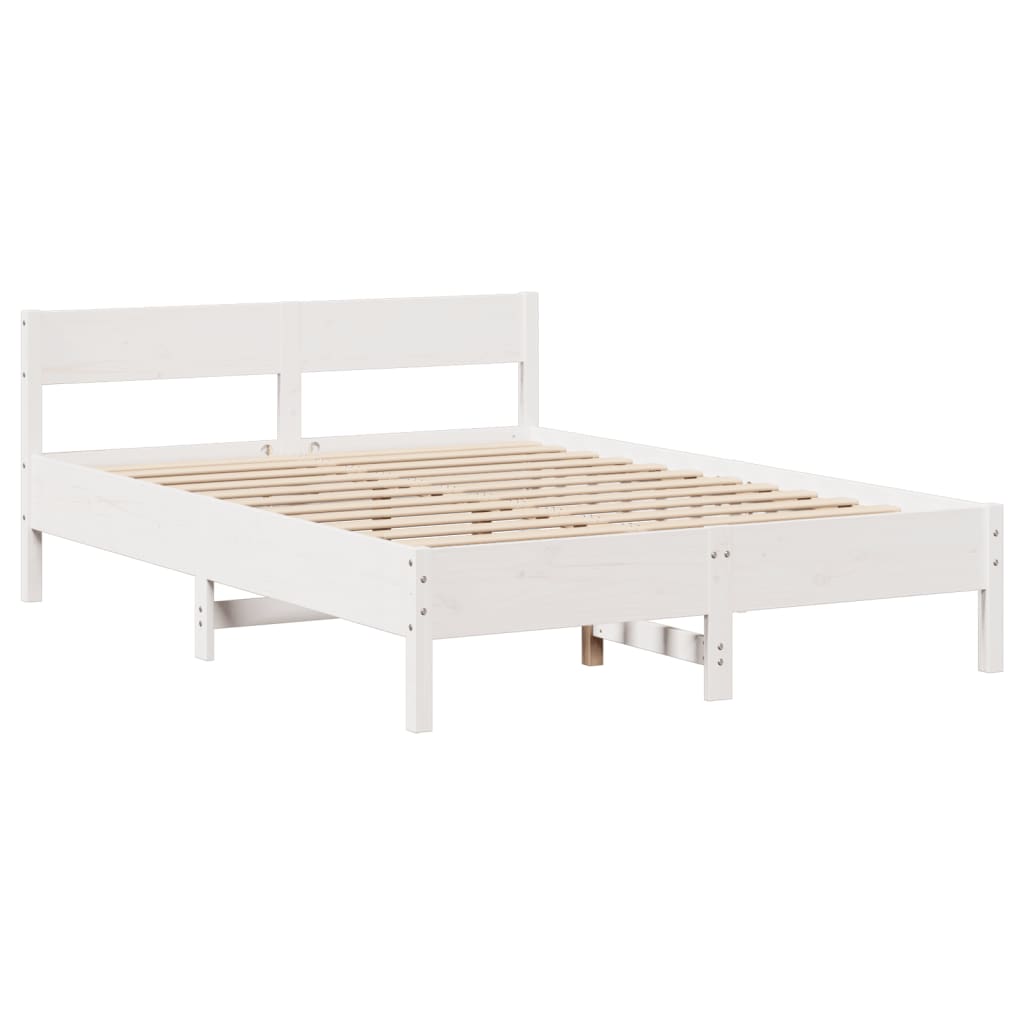 vidaXL Letto senza Materasso Bianco 120x200 cm Legno Massello di Pino