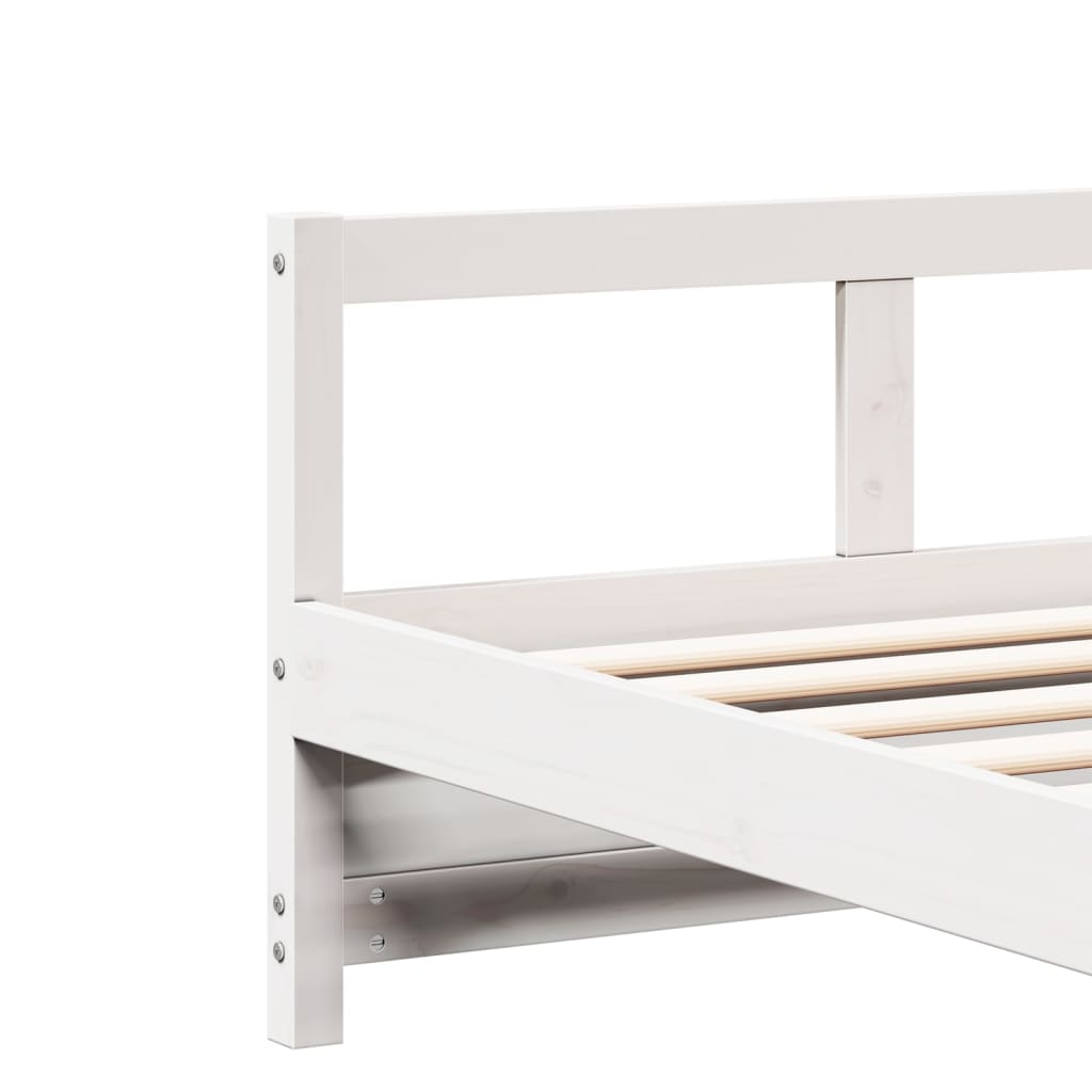 vidaXL Dormeuse senza Materasso Bianca 80x200 cm Legno Massello Pino