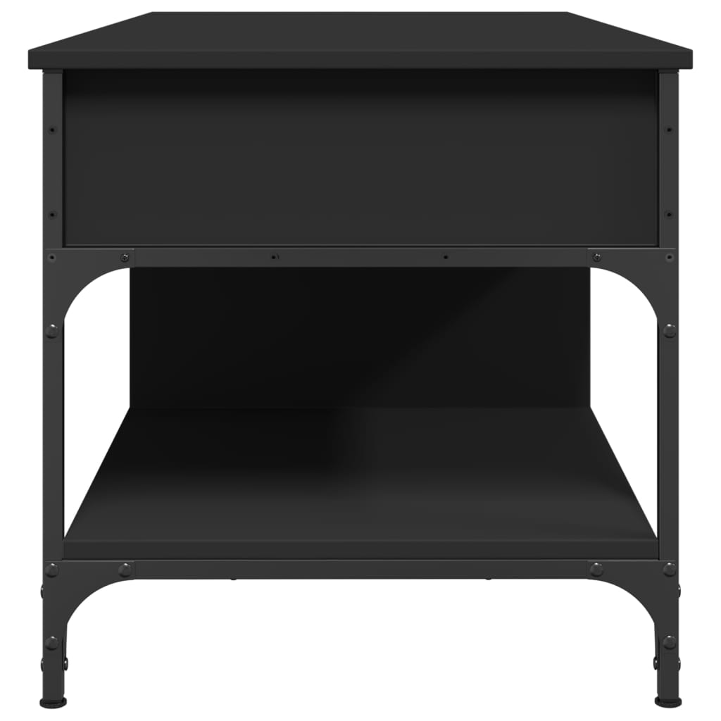 vidaXL Tavolino da Salotto Nero 100x50x50cm Legno Multistrato Metallo